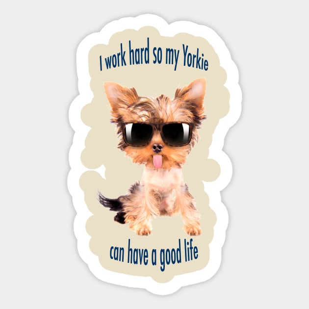 Yorkie Love Sticker by jenjost